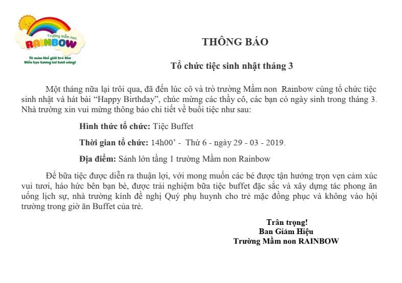 NHỮNG LƯU Ý KHI TỔ CHỨC SINH NHẬT CHO NHÂN VIÊN CÔNG TY  nhahangxanh